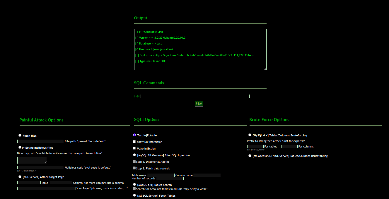 Injr0b0t SQLi tool from 2009